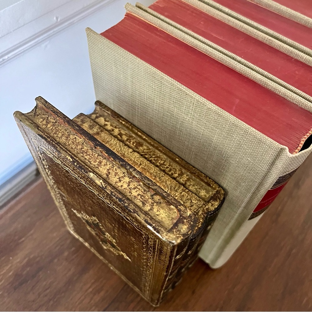 Pair of Gold Gilt Wooden Florentine Bookends, Made in Italy - Picture 12 of 14